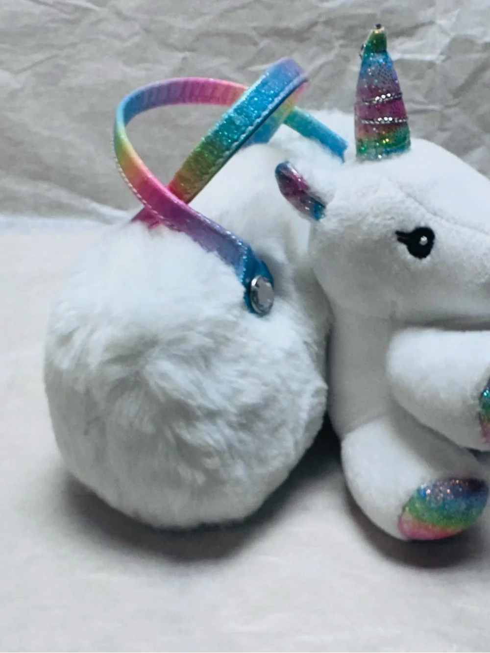 The Children’s Place Girls Unicorn Faux Fur Handbag